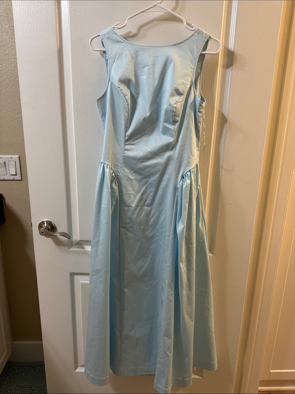 Light Blue Sleeveless A-Line Dress